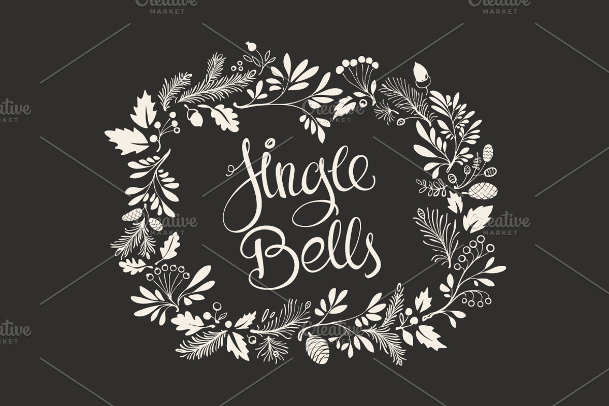 Christmas Hand-drawn Floral Decor, a Decorative Illustration by Adiemus (Photo 6 of 8)