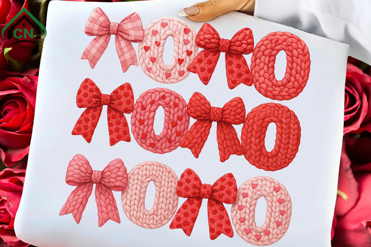 Faux Yarn Xoxo Valentine Png, an Illustration by Craft Nest (Photo 1 of 7)
