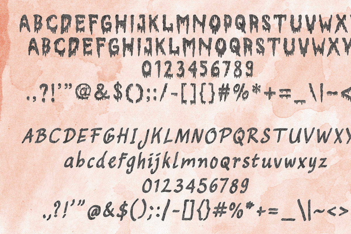 Blood Face Horror Font, a Handwritten Font by AROKA (Photo 5 of 7)