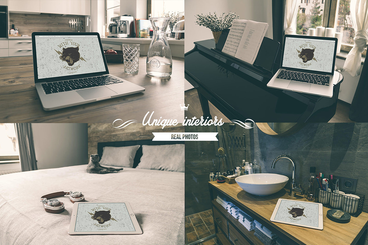 In the house II - 36 devices mockups, an iPad Mockup by Madebyvadim (Photo 2 of 6)