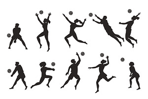Beach volleyball players. Men and, a Sport Illustration by Vectorbuum