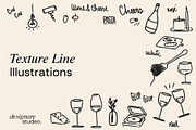 Wine, Pasta and Cheese Illustrations, a Decorative Illustration by ginni illustrations (Thumbnail 4 of 5)