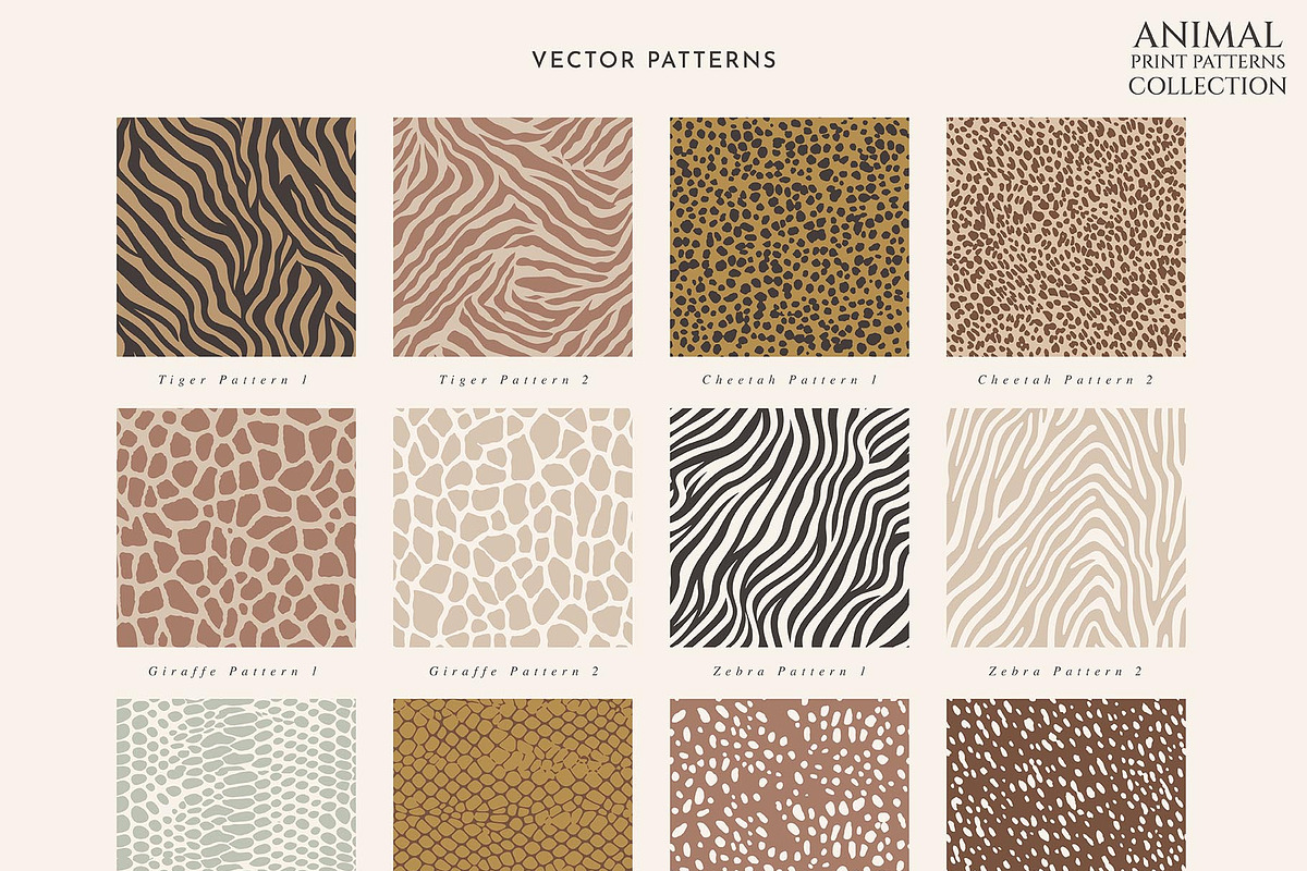 Animal Print Seamless Patterns, a Pattern Graphic by Julia Dreams (Photo 6 of 11)