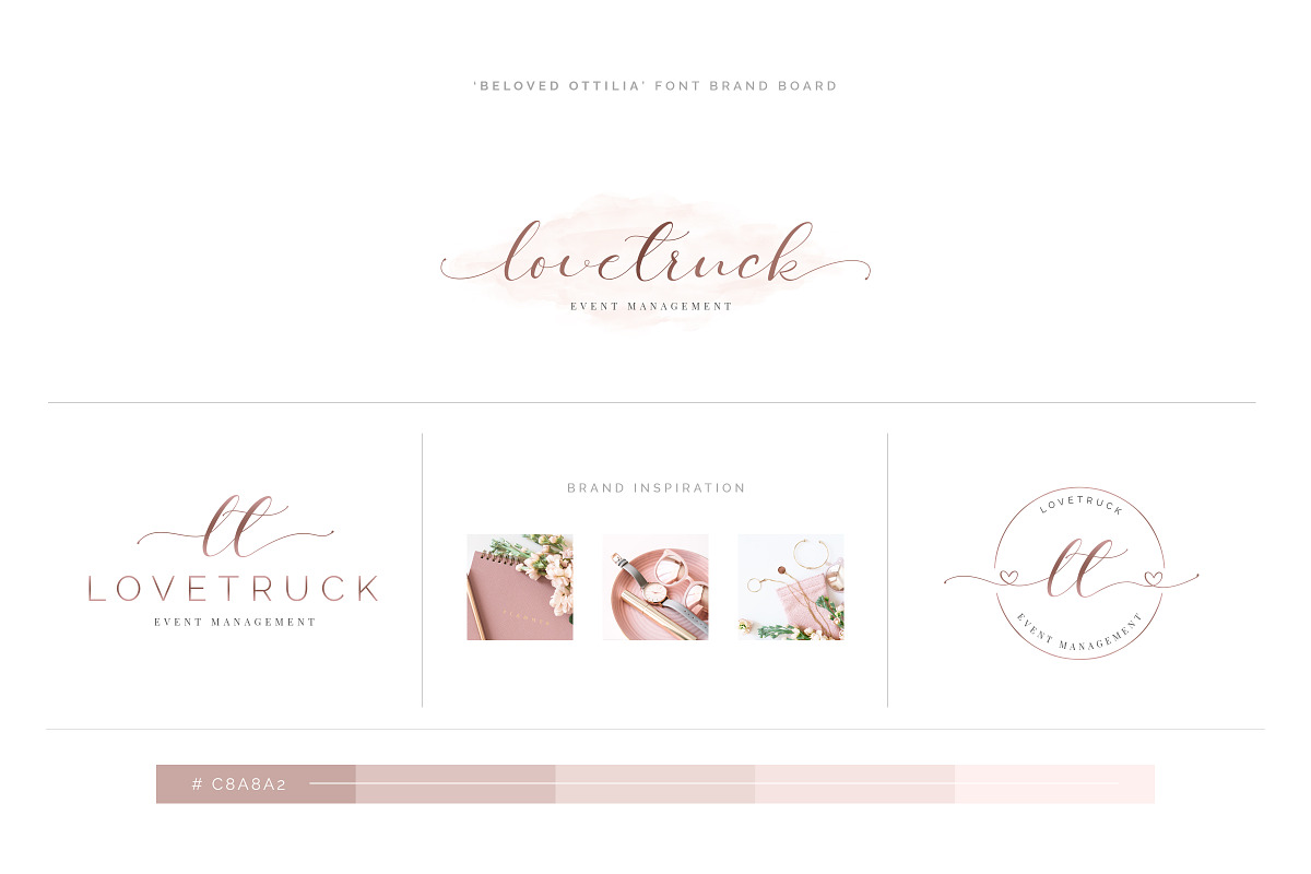 Beloved Ottilia Font + Free Logos preview 6