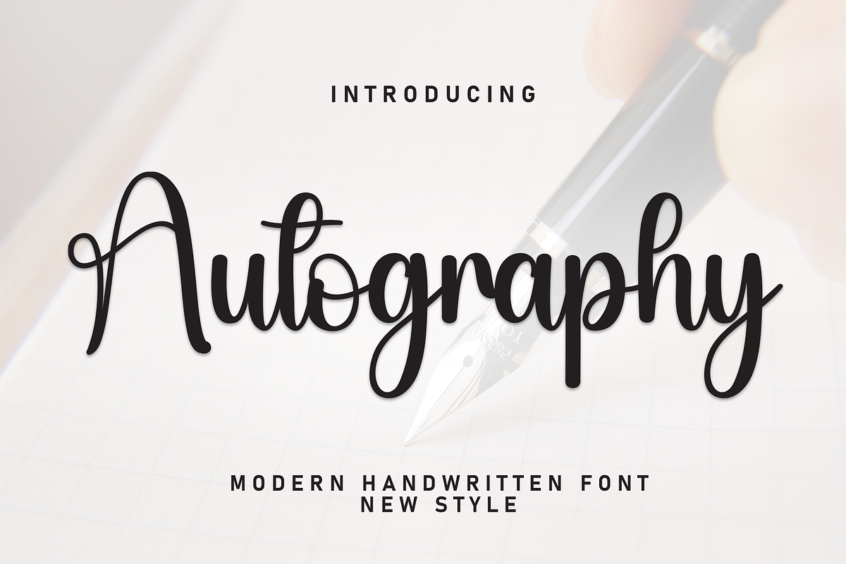 Autography | Script Font, a Handwritten Font by Scratchones (Photo 1 of 8)