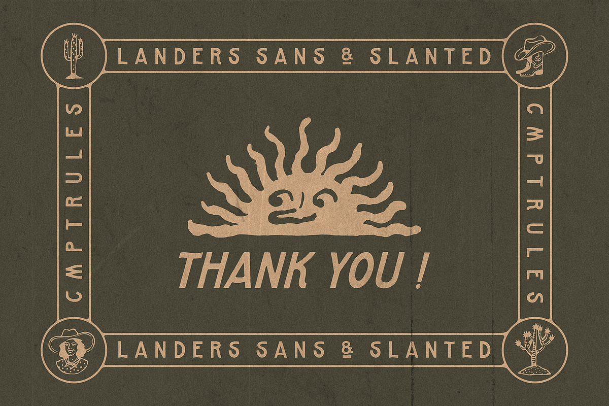 LANDERS DISPLAY TYPEFACE, a Font by Cmptrules (Photo 6 of 6)