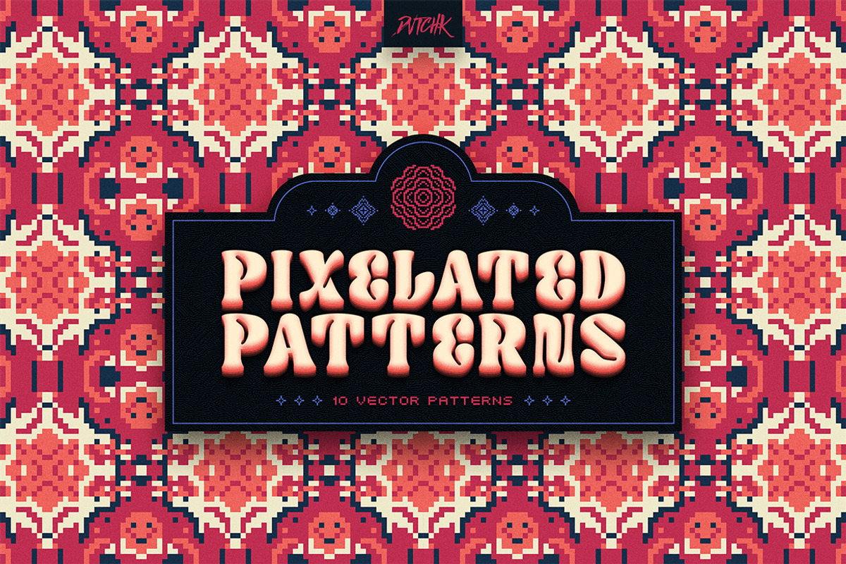 Pixel Mosaic Patterns | Vol. 05, a Pattern Graphic by dvtchk (Photo 9 of 10)