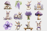Watercolor Floral Bunny Clipart, a Seasonal Illustration by Design Market (Thumbnail 3 of 3)