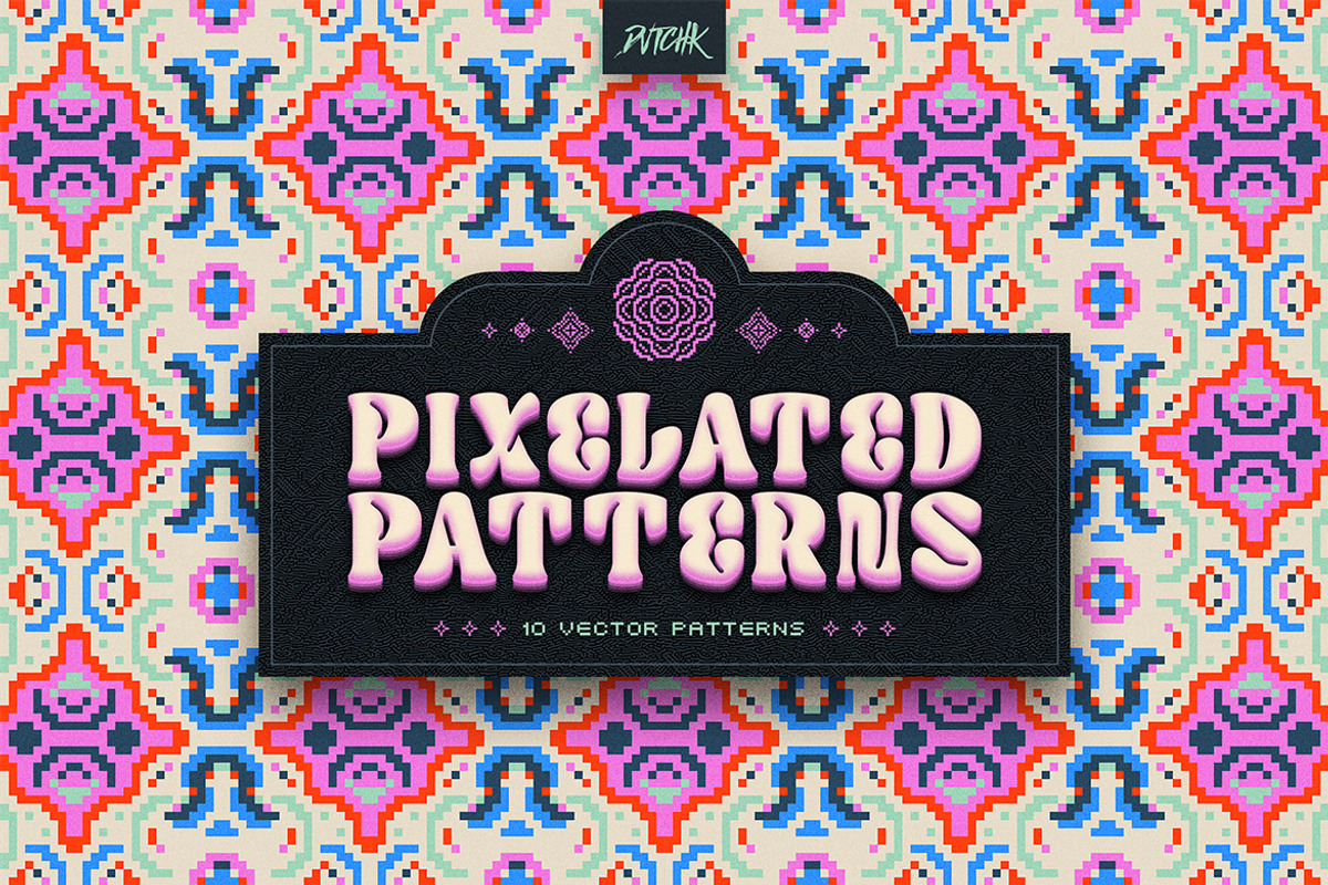 Pixel Mosaic Patterns | Vol. 10, a Pattern Graphic by dvtchk (Photo 5 of 10)