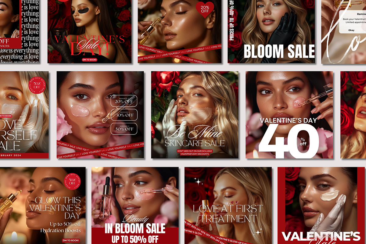 Valentine's Day Skincare Instagram, a Social Media Template by DesignsbyMariaStudio (Photo 5 of 10)