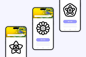 50 Spring Flowers Icons