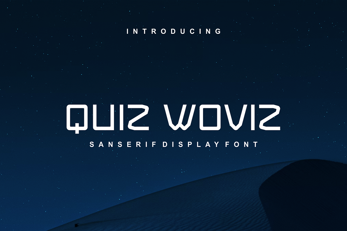 Quiz Woviz - Font, a Sans Serif Font by artchiles_design (Photo 1 of 5)