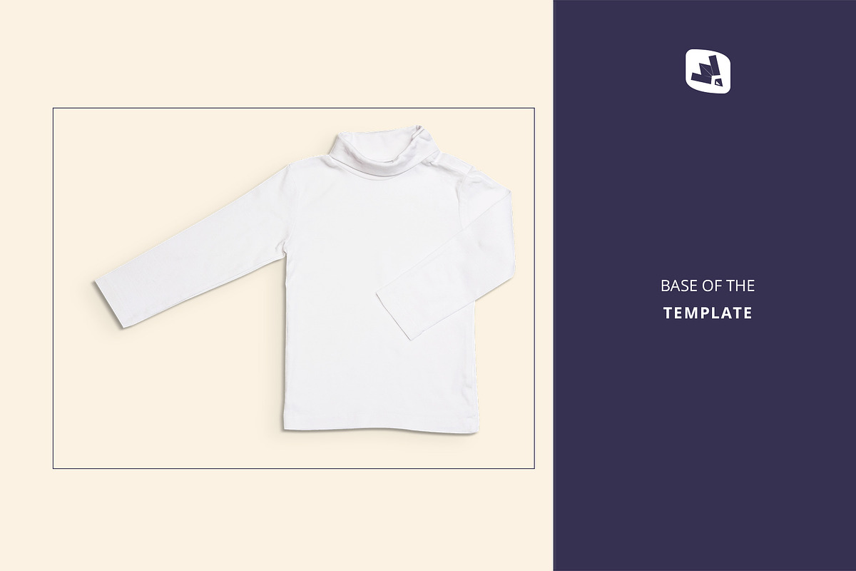 Toddler Turtle Neck Tshirt Mockup, a Shirt Mockup by Designertale (Photo 10 of 11)