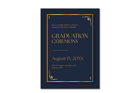 Elegant Graduation Ceremony Card preview 2