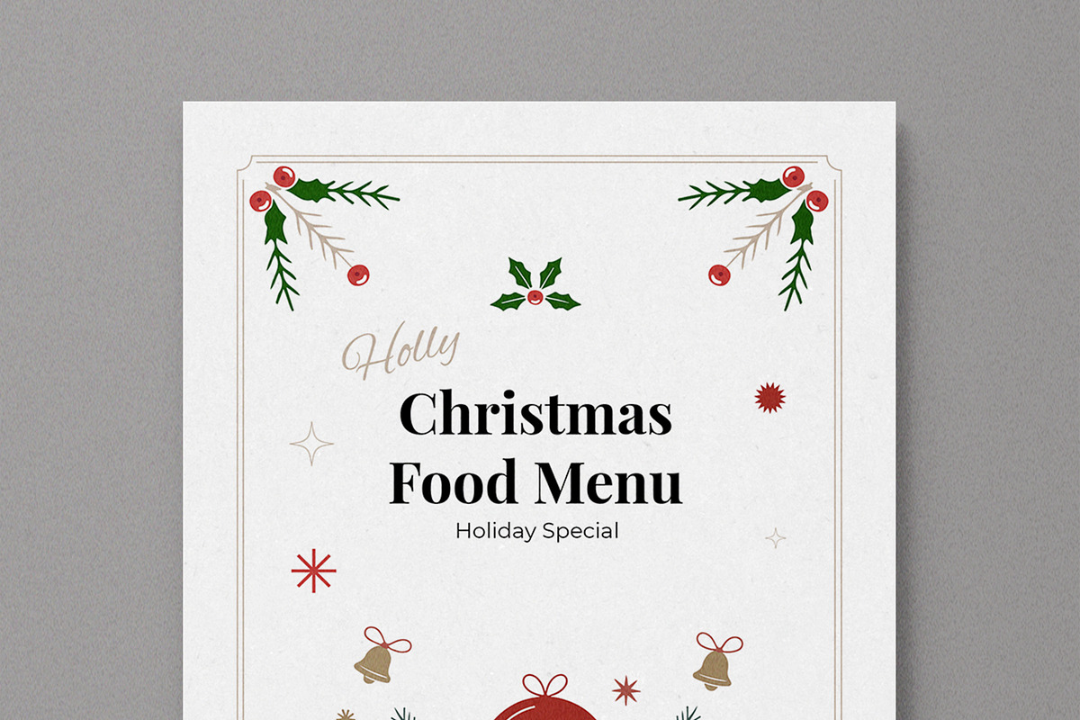 Christmas Food Menu for Restaurants, a Flyer Template by MightyDesign (Photo 2 of 8)
