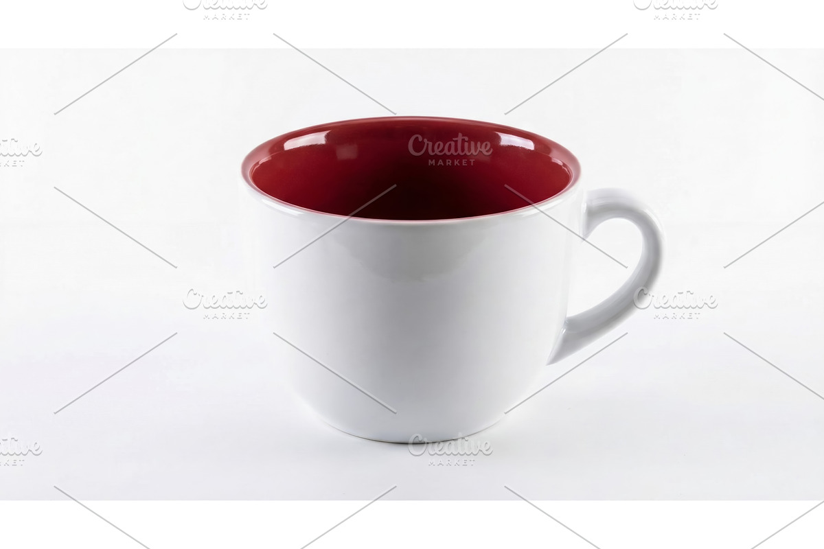 Red-Inside White Cup, an Object Illustration by CREATIVEDEF