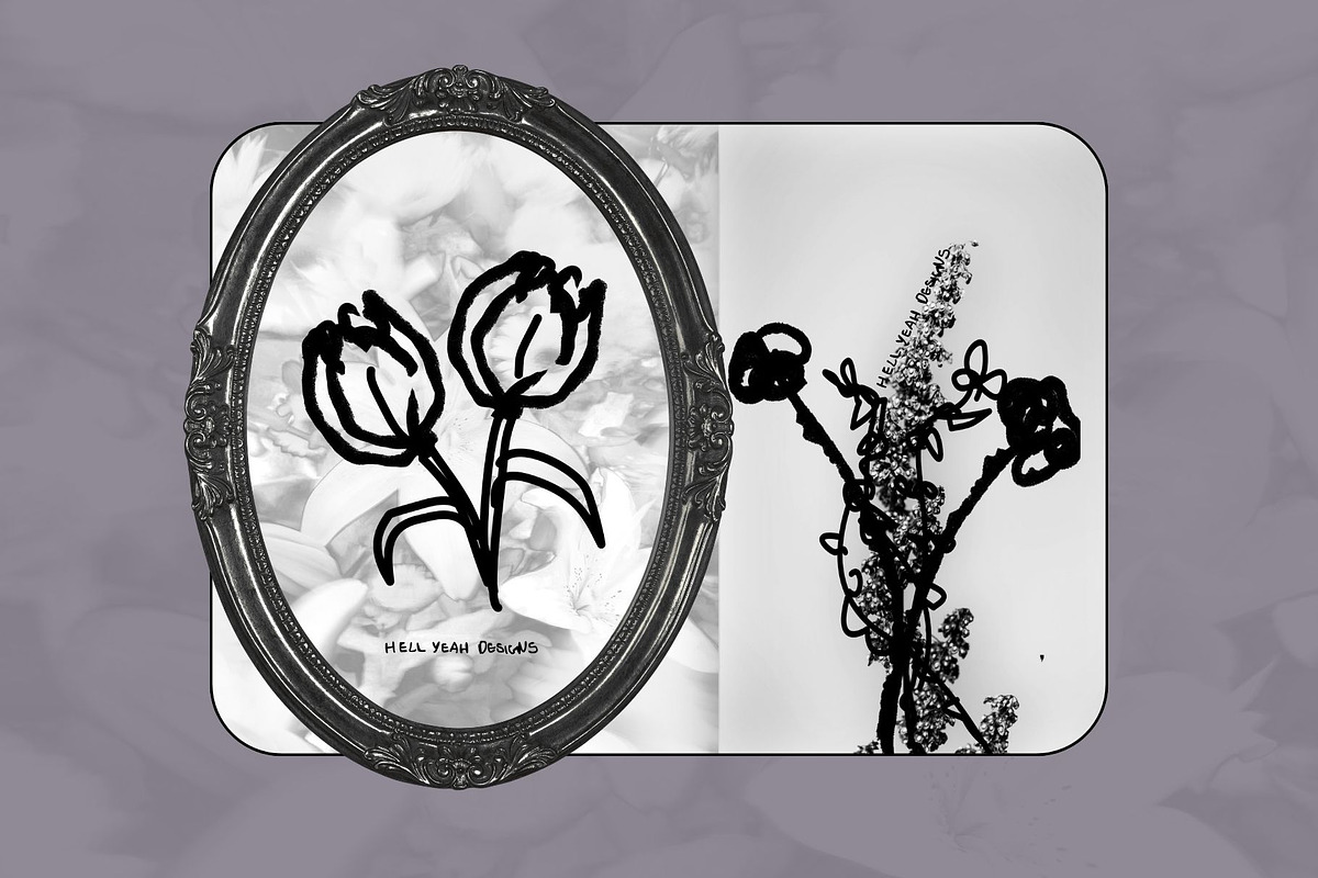 Inked Floral Hand Drawn Illustration, a Decorative Illustration by Hell Yeah Designs (Photo 11 of 15)