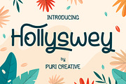 Hollyswey - Display Handwritten Font, a Sans Serif Font by PuriCreative (Thumbnail 1 of 12)