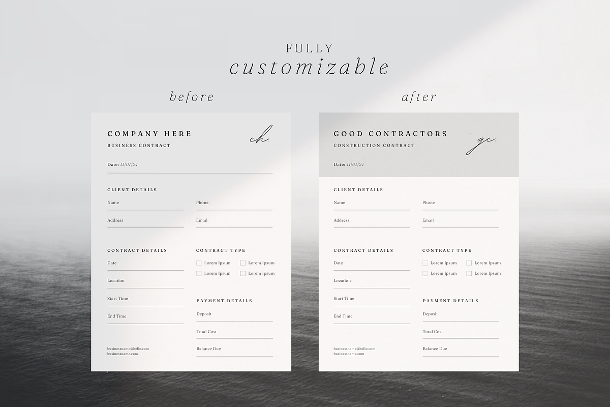 General Contract Template Canva, a Stationery Template by frommakertomaker (Photo 5 of 7)