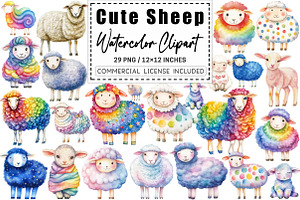 Cute Sheep Watercolor Sublimation, a Graphic by CitraGraphics