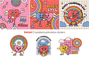Groovy love: Valentine's day cards, a Card Template by Lana Sham (Thumbnail 3 of 4)