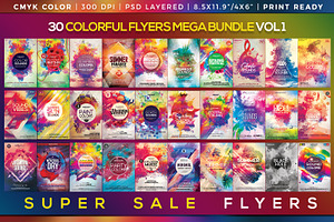 30 Colorful Flyers Bundle Vol 1