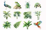 Watercolor Little Jungle Friends Cli, a Seasonal Illustration by Design Market (Thumbnail 4 of 5)