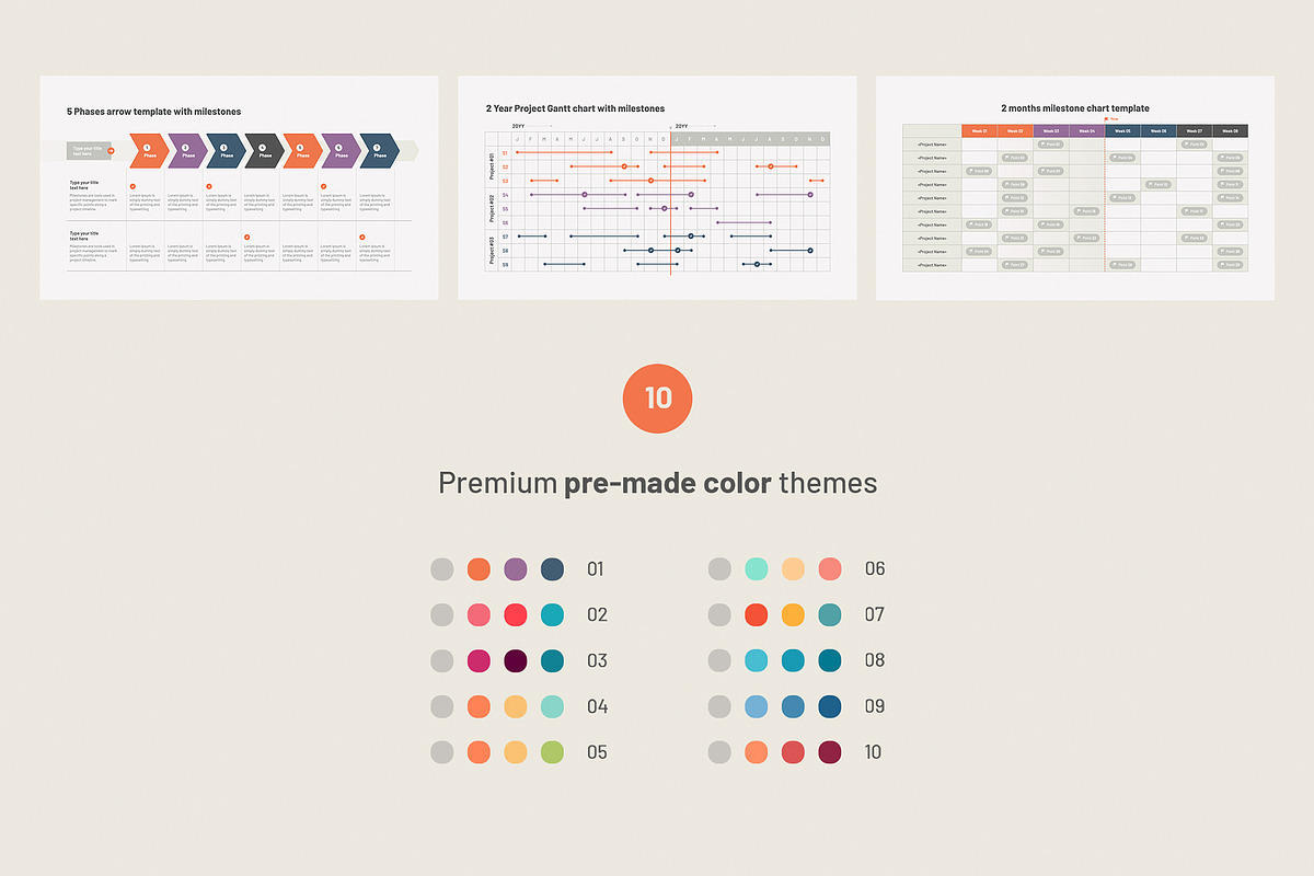 Milestones Timeline PowerPoint, a Presentation Template by HiSlide.io (Photo 4 of 4)