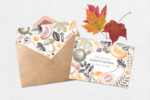 Autumn Cards & Invitations. Fall Set