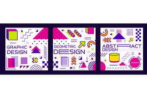 Abstract Geometric Pattern Banners