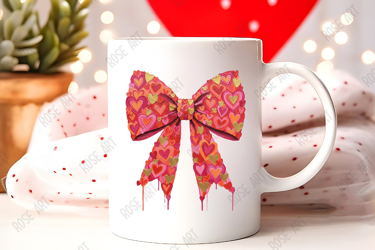 Valentines Day Coquette Bow PNG, a Seasonal Illustration by Rose Art (Photo 3 of 5)