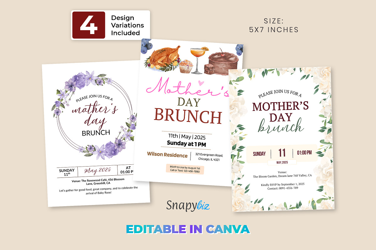 Mother's Day Brunch Invitations, an Invitation Template by Snapybiz (Photo 2 of 10)