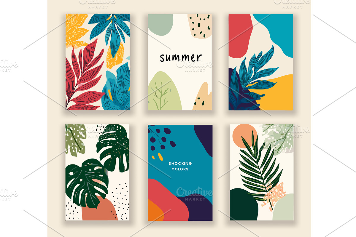 Abstract flora flyers. Summer, an Object Illustration by Stock-Smart-Start
