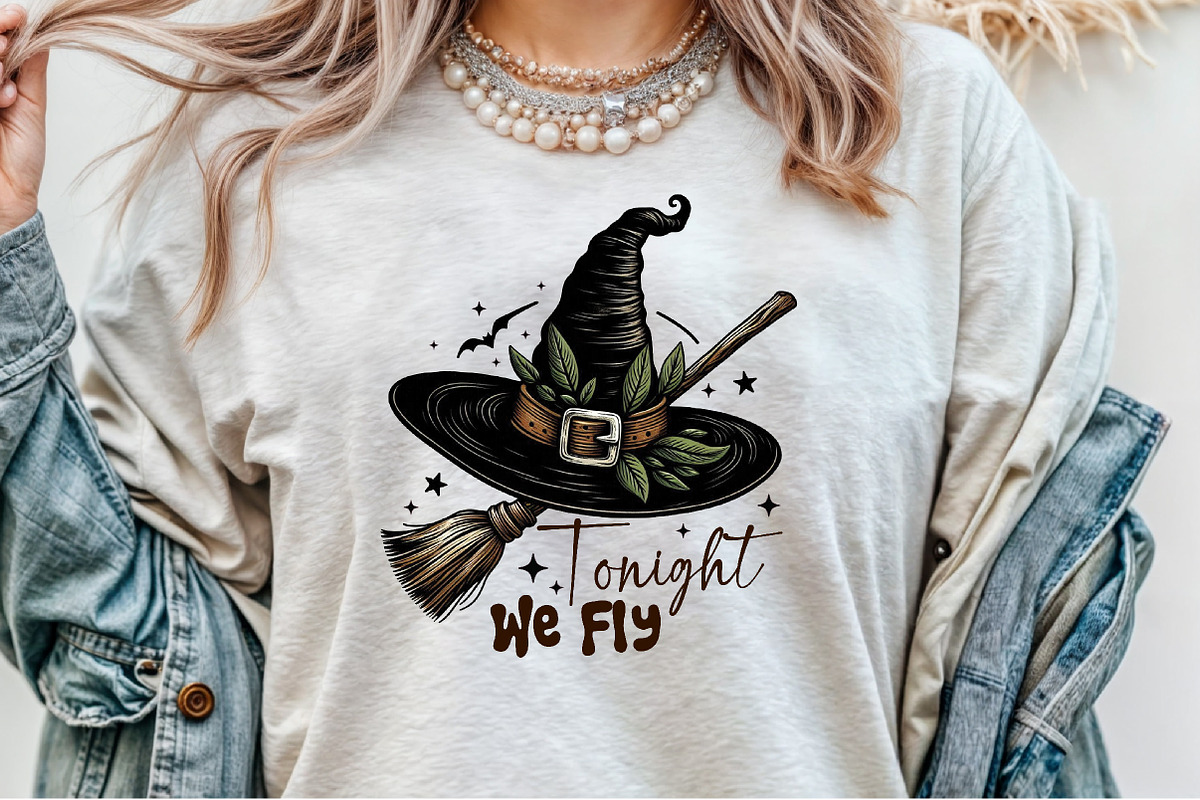 Tonight We Fly Halloween Witch Broom, an Illustration by Sublimation Artist (Photo 8 of 9)