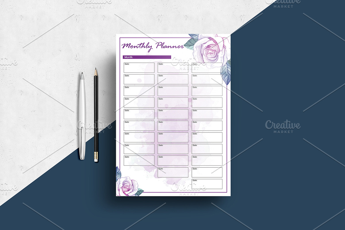 Daily , Weekly, Monthly Planner V13, a Stationery Template by Template Shop (Photo 4 of 6)