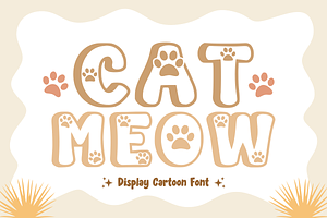 Cat Meow - Cartoon Font Types, a Font by KiddoGlyphs Studio