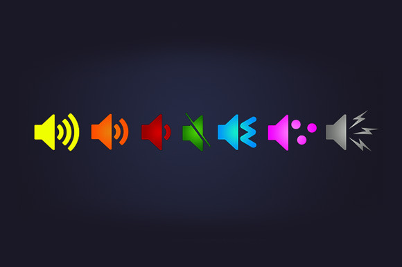 Bright Bold Audio Icons