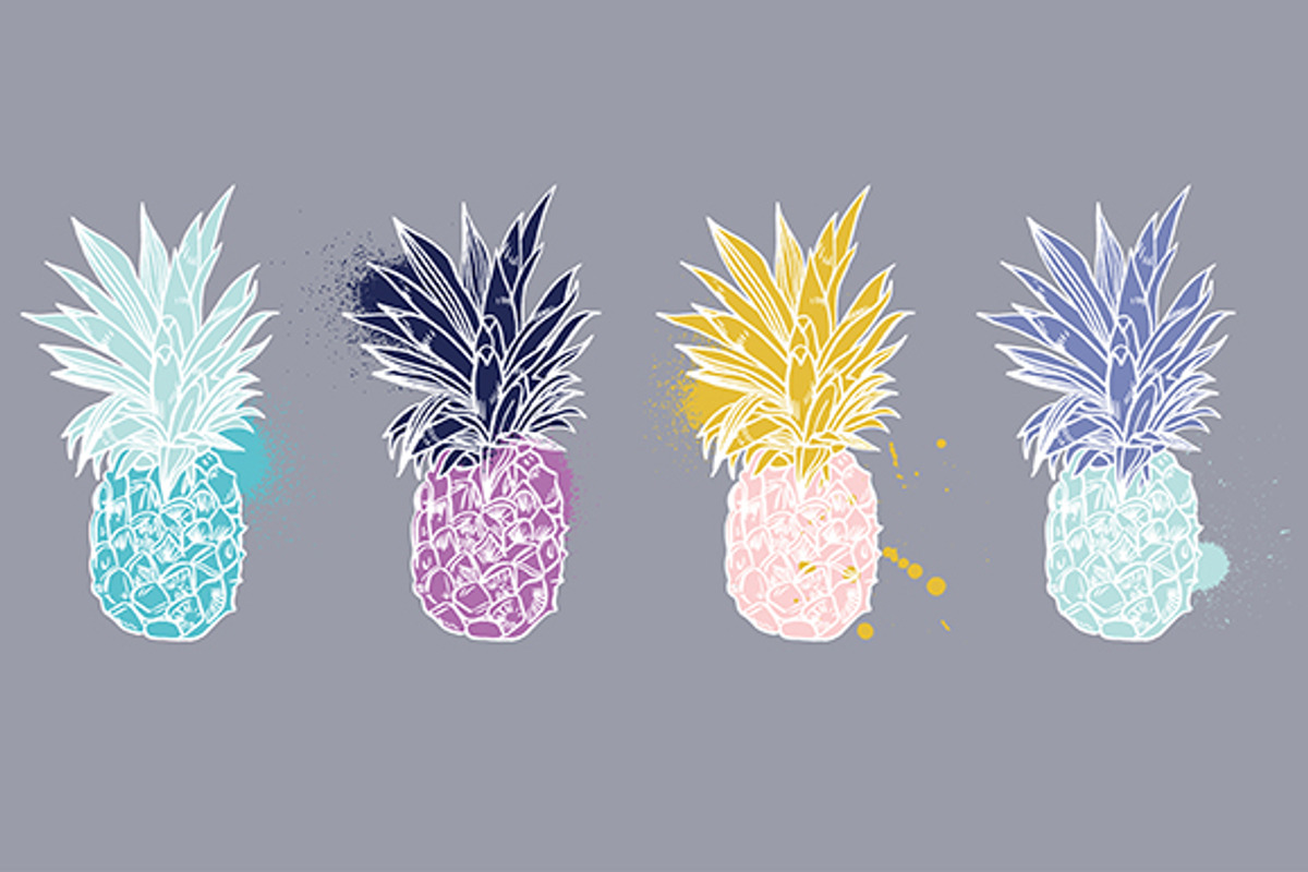 PINEAPPLE SET, a Decorative Illustration by Tanya Akhmett (Photo 9 of 9)