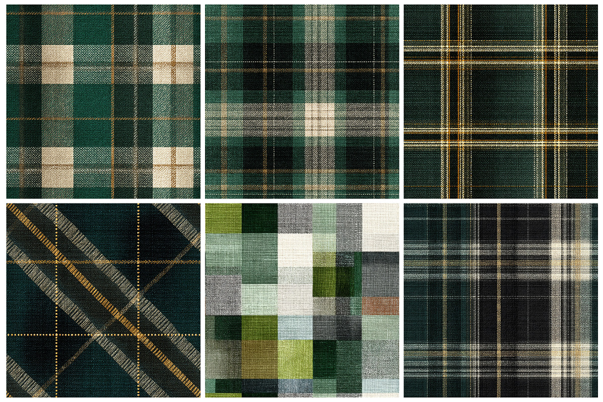 Emerald Green Tartan Plaid Pattern, a Texture Graphic by CitraGraphics (Photo 3 of 8)