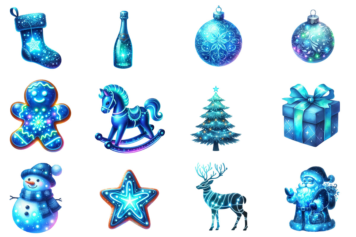 Blue christmas clipart, an Illustration by Designworld (Photo 3 of 6)
