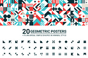 20 GEOMETRIC POSTERS & 70 SHAPES, a Pattern Graphic by Vanzyst (Thumbnail 1 of 7)