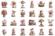 Pink Easter Watercolor Clipart Bundl, an Illustration by Sublimation Artist (Thumbnail 2 of 7)