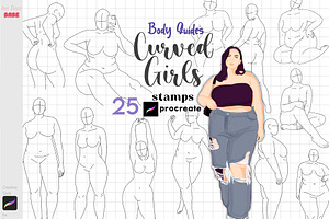 Procreate Curved Girl Body Guides