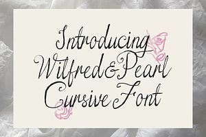 Wilfred Pearl Cursive Script, a Script Font by Viswell