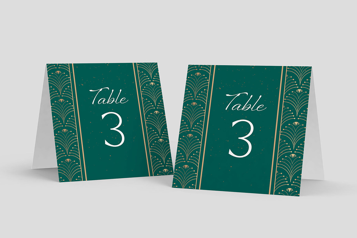 Art Deco Wedding Invitation Template, an Invitation Template by BrandPacks (Photo 3 of 7)