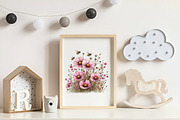 Pink Summer Bees Garden Clipart, an Illustration by CreationArt (Thumbnail 2 of 9)