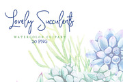 Succulents Watercolor Clipart, an Object Graphic by JSolomatina (Thumbnail 3 of 3)