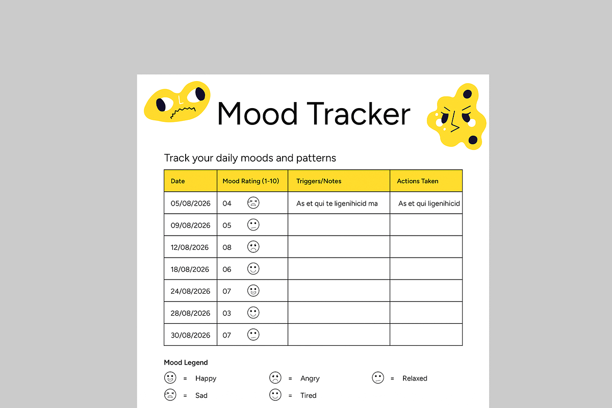 Mood Tracker, a Social Media Template by MightyDesign (Photo 4 of 8)