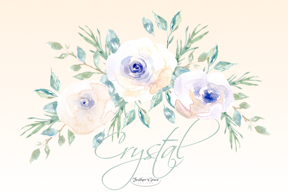 White Watercolor Florals & Bouqets, an Illustration by Feather Grace Designs (Photo 6 of 14)