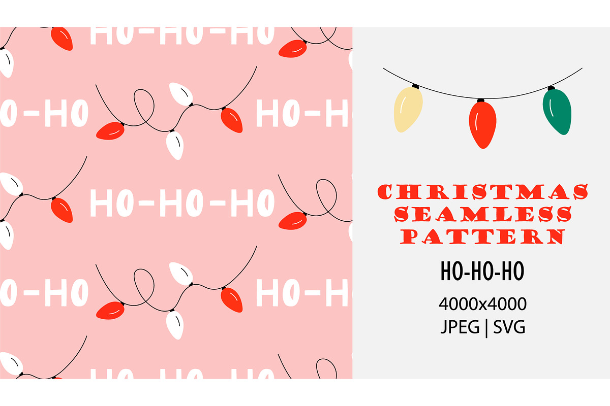 HO-HO-HO Seamless Pattern, a Pattern Graphic by fancykeith (Photo 1 of 3)